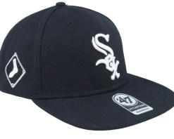 Chicago White Sox Sure Shot Captain Black Snapback - 47 Brand