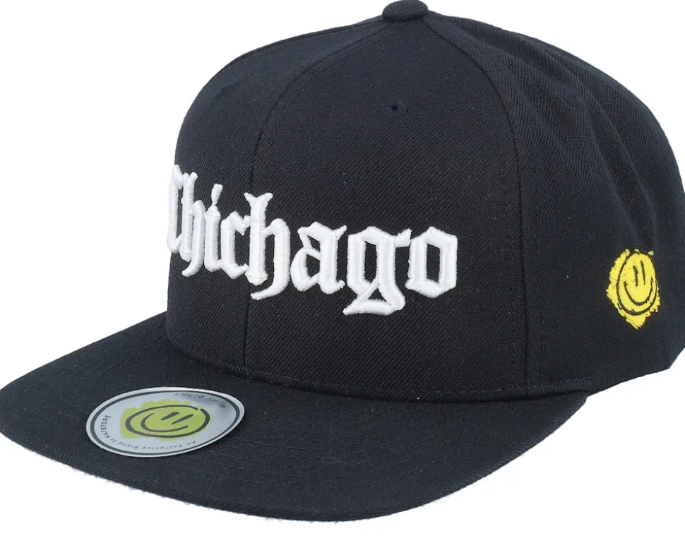 Chichago 3d Script Black Snapback - Lucid Smile