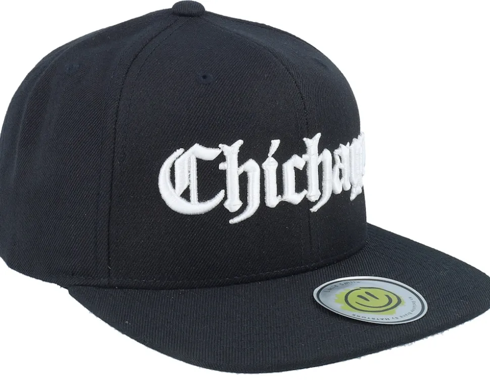 Chichago 3d Script Black Snapback - Lucid Smile