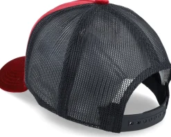 Chinese Dragon Gold Patch Velvet Red/Black A-frame Trucker - Calza Pennello