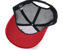 Chinese Dragon Gold Patch Velvet Red/Black A-frame Trucker - Calza Pennello