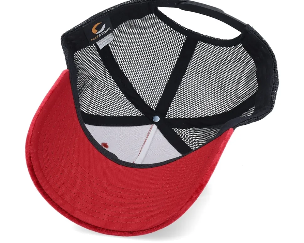 Chinese Dragon Gold Patch Velvet Red/Black A-frame Trucker - Calza Pennello