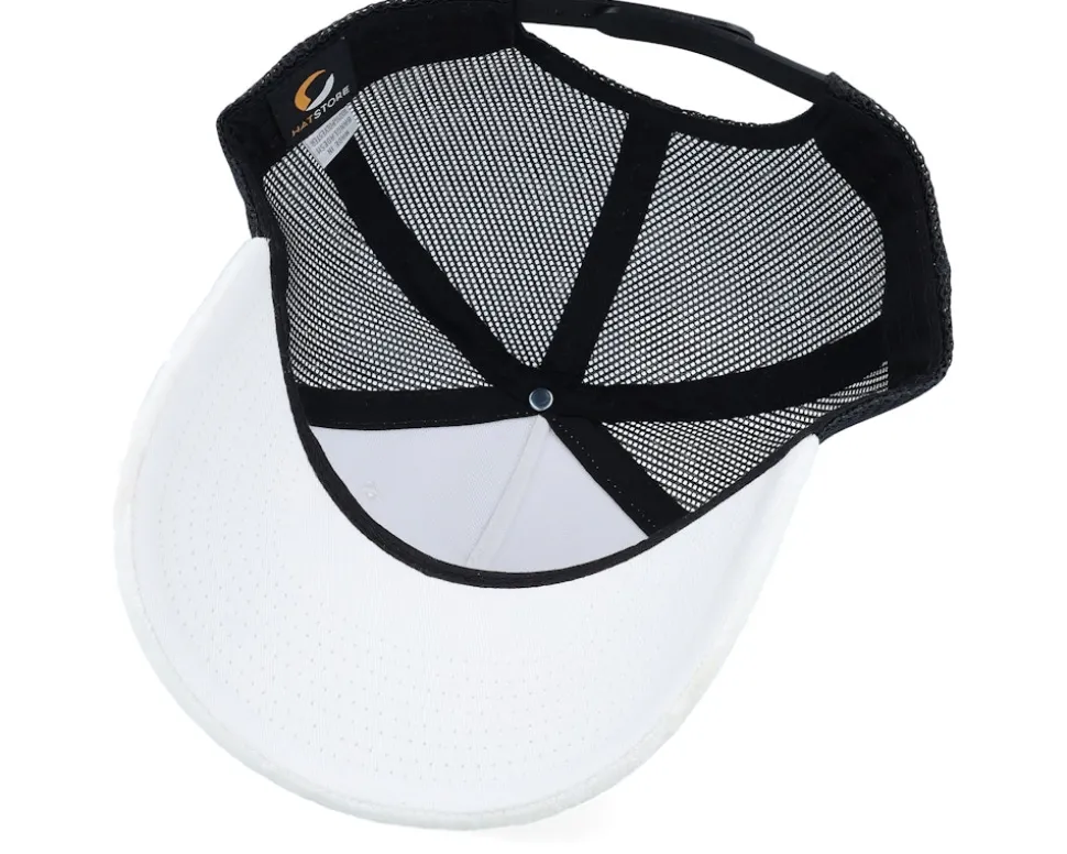 Chinese Dragon Silver Patch Velvet White/Black Trucker - Calza Pennello