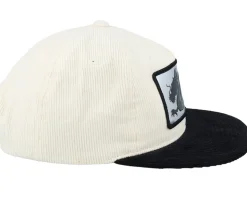 Chinese Dragon Silver Patch Ivory/Black Corduroy Snapback - Iconic