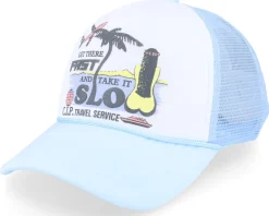 Cip Travel Service Puff Print Light Blue Trucker - Coney Island Picnic
