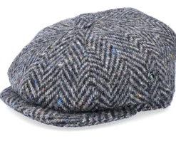 City Sport Sixpence Black/Grey Flat Cap - City Sport