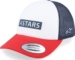 Clarified Foam Hat White/Navy/Red Trucker - Alpinestars