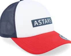 Clarified Foam Hat White/Navy/Red Trucker - Alpinestars