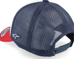 Clarified Foam Hat White/Navy/Red Trucker - Alpinestars