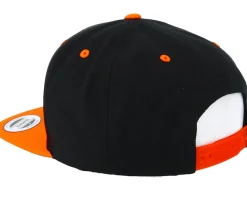 Classic Black/Neon Orange Snapback - Yupoong
