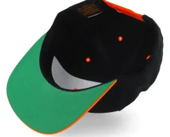 Classic Black/Neon Orange Snapback - Yupoong