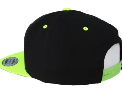 Classic Black/Neon Yellow Snapback - Yupoong