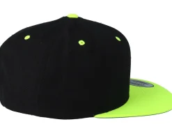 Classic Black/Neon Yellow Snapback - Yupoong