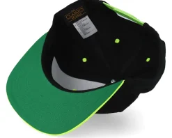 Classic Black/Neon Yellow Snapback - Yupoong