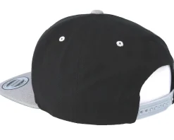 Classic Black/Silver Snapback - Yupoong