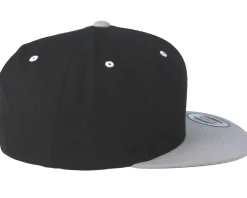 Classic Black/Silver Snapback - Yupoong