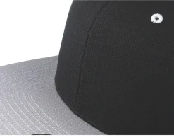 Classic Black/Silver Snapback - Yupoong