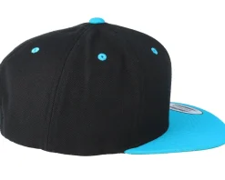 Classic Black/Teal Snapback - Yupoong