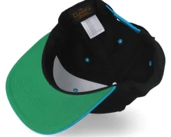 Classic Black/Teal Snapback - Yupoong