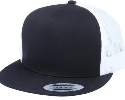 Classic Black/White A-Frame Trucker Snapback - Yupoong