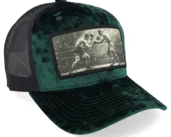 Classic Boxing Match Velvet Green/Black A-Frame Trucker - Calza Pennello