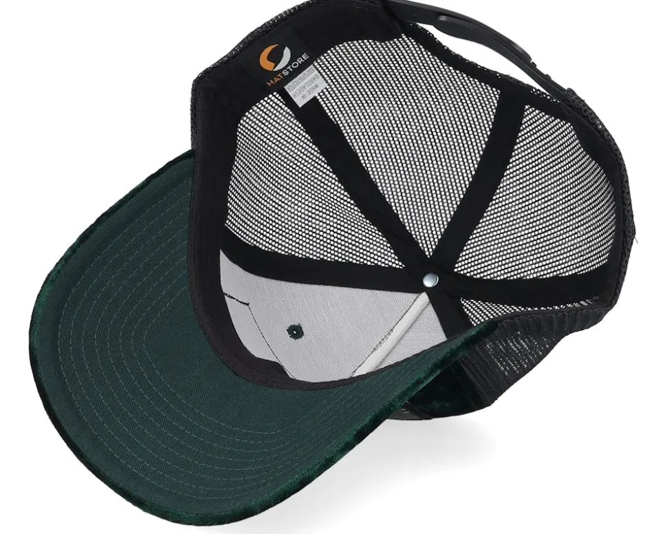 Classic Boxing Match Velvet Green/Black A-Frame Trucker - Calza Pennello