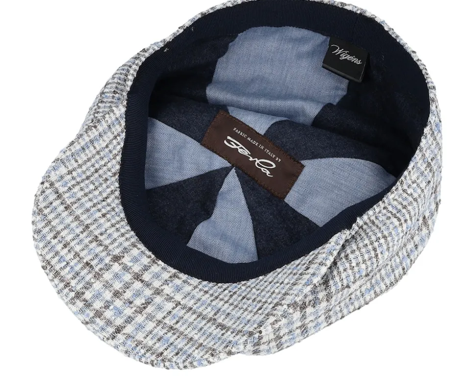 Classic Cap Light Blue Newsboy Flat Cap - Wigéns