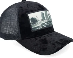 Classic Car & City Landscape Patch Velvet Black - Iconic