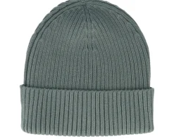 Classic Cotton Rib Beanie Dark Forest Cuff - Calvin Klein