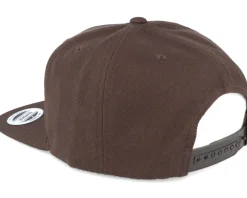 Classic Dark Brown Snapback - Yupoong
