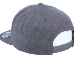 Classic Dark Heather Grey Snapback - Yupoong