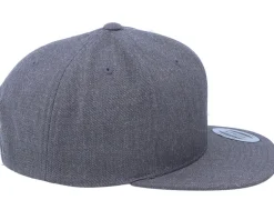 Classic Dark Heather Grey Snapback - Yupoong