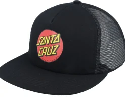 Classic Dot Black/Black Trucker - Santa Cruz