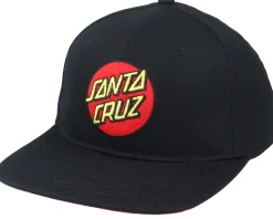 Classic Dot Snapback Black Snapback - Santa Cruz