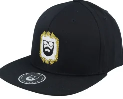 Classic Gold Frame Black Fitted - Bearded Man