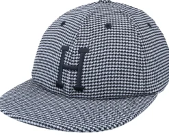 Classic H Houndstooth 6 Panel Black Strapback - HUF