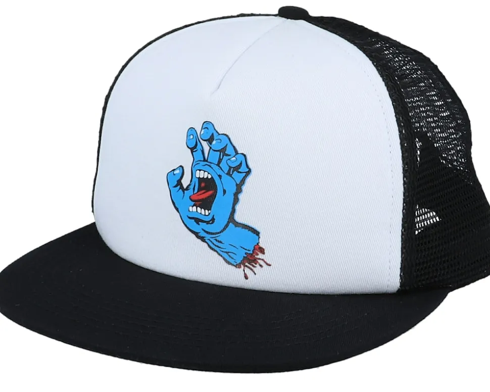Classic Hand Mesh White/Black Trucker - Santa Cruz