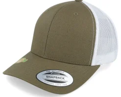 Classic Olive/White Recycled Trucker - Yupoong