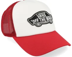 Classic Patch Curved Bill Racing White/Red Trucker - Vans