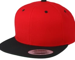 Classic Red/Black Snapback - Yupoong