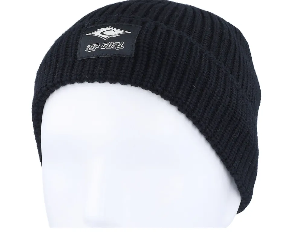 Classic Surf Lined Reg Beanie Black Cuff - Rip Curl