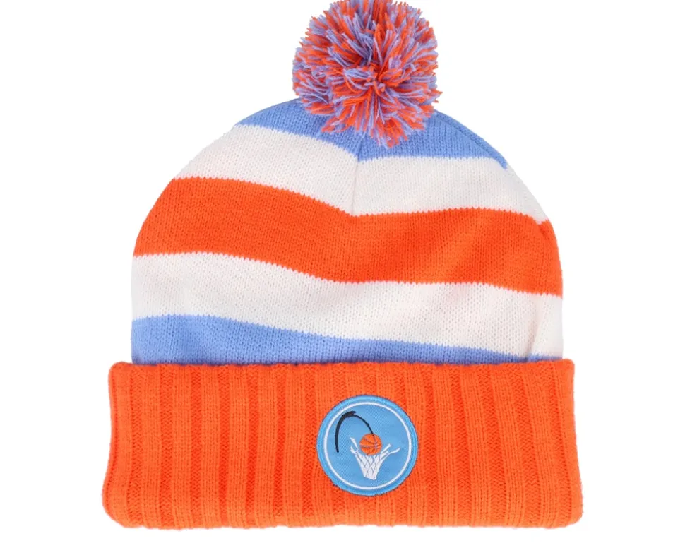 Cleveland Cavaliers Snow Day Knit Hwc Orange Pom - Mitchell & Ness