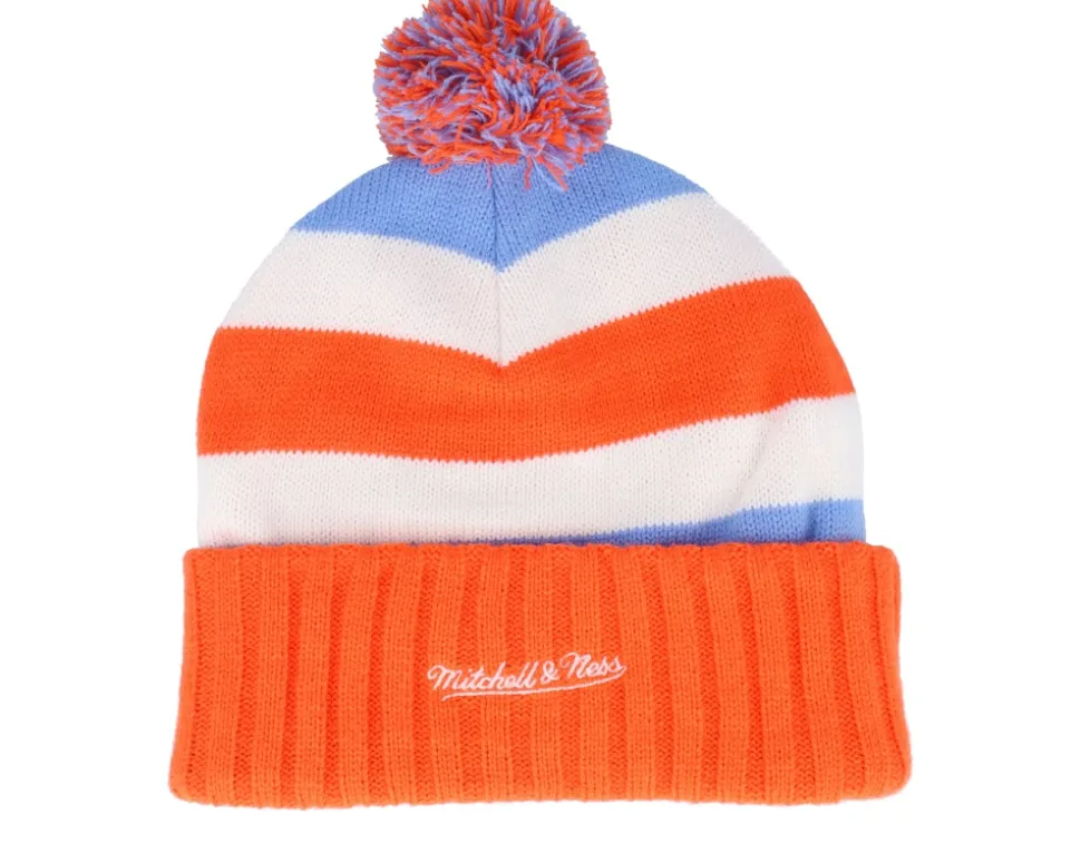 Cleveland Cavaliers Snow Day Knit Hwc Orange Pom - Mitchell & Ness