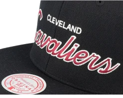Cleveland Cavaliers Team Script 2.0 Black Snapback - Mitchell & Ness