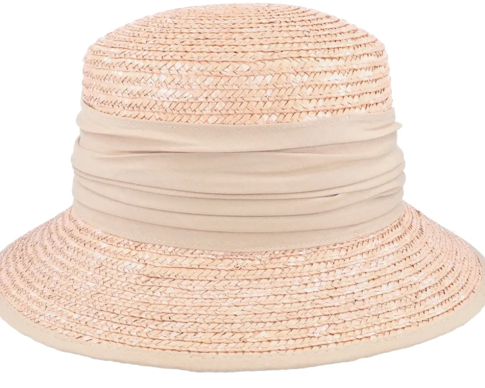 Cloche In Straw Braid Sand Straw Hat - Seeberger