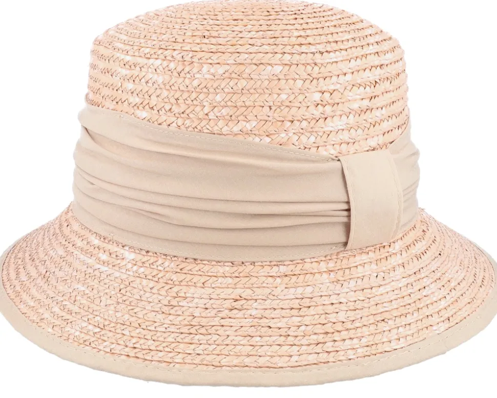 Cloche In Straw Braid Sand Straw Hat - Seeberger