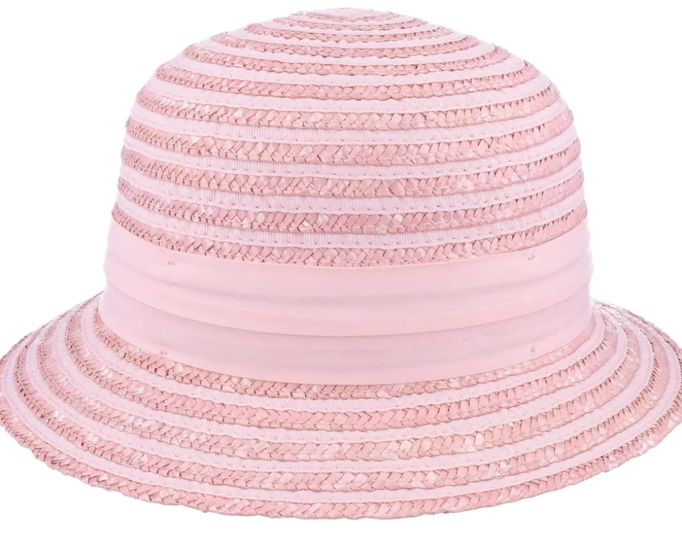 Cloche In Straw Braid Rose Bucket - Seeberger