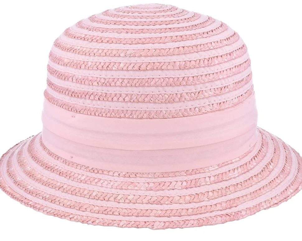 Cloche In Straw Braid Rose Bucket - Seeberger