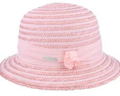 Cloche In Straw Braid Rose Bucket - Seeberger