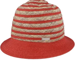 Cloche In Stripy Design Terracotta-Linen Bucket - Seeberger
